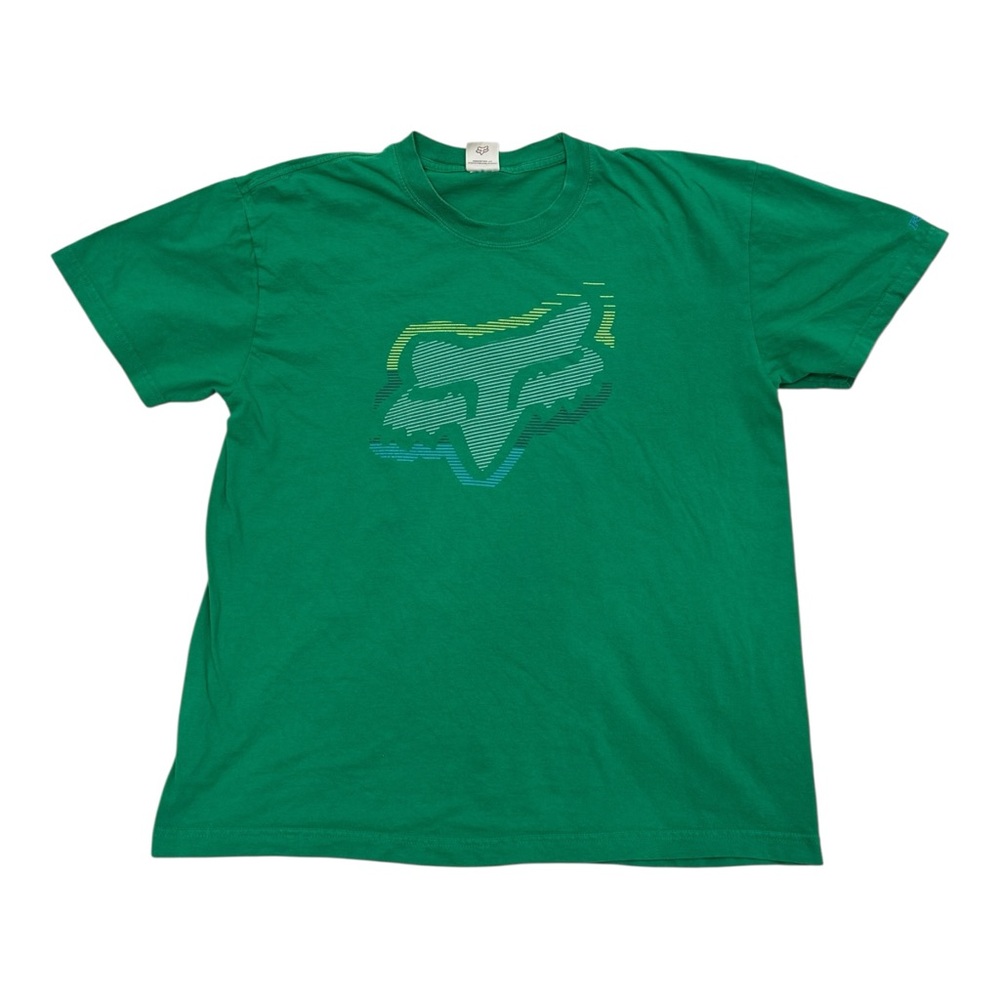 Fox Racing Vintage Y2K Green Graphic T-Shirt - Mens XL